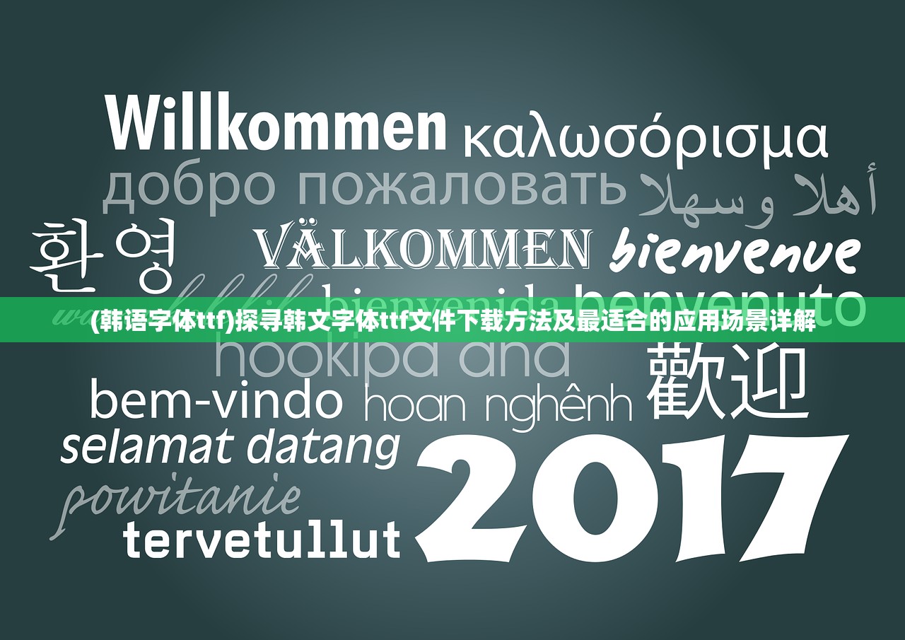 (韩语字体ttf)探寻韩文字体ttf文件下载方法及最适合的应用场景详解